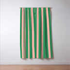 Simple Stripes Pattern - Green Pink Window Curtain Gallery Image 3