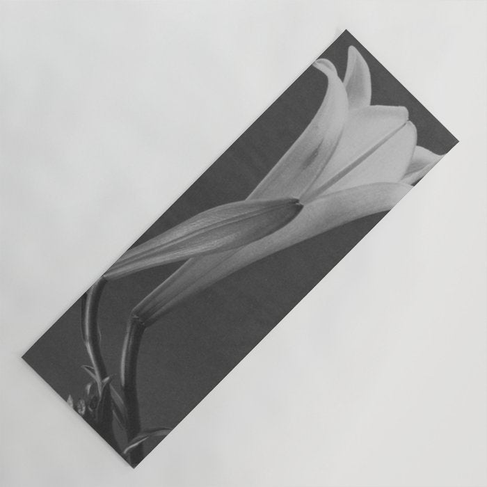 Tulip Blossoms floral black and white photography / photograph Yoga Mat Gallery Image 1