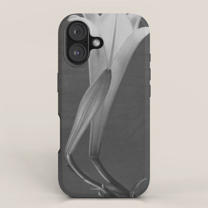 Tulip Blossoms floral black and white photography / photograph iPhone Case Gallery Image 1