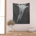 Tulip Blossoms floral black and white photography / photograph Wall Tapestry Gallery Image 2