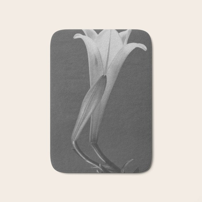 Tulip Blossoms floral black and white photography / photograph Bath Mat Gallery Image 1
