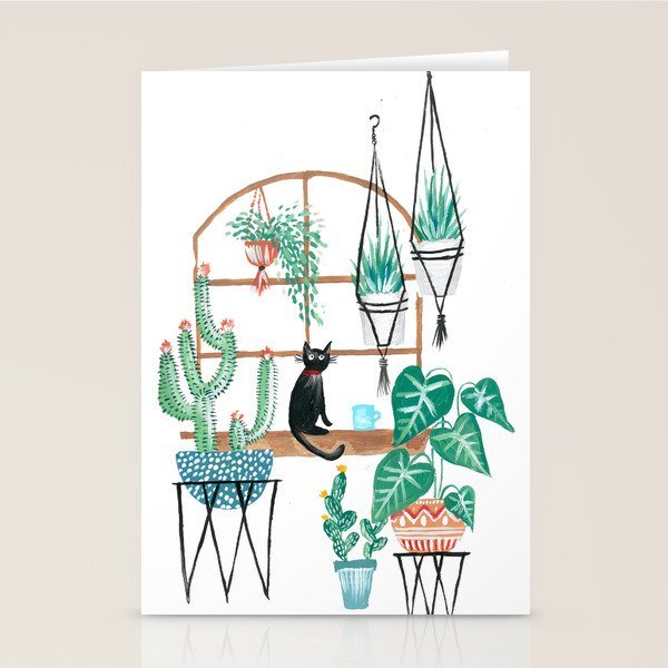 Plants Kitty Stationery Card Gallery Image 1