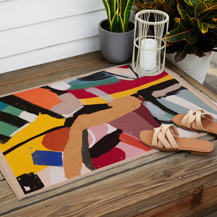 Modern Abstract Art 60 Outdoor Rug Gallery Image 2