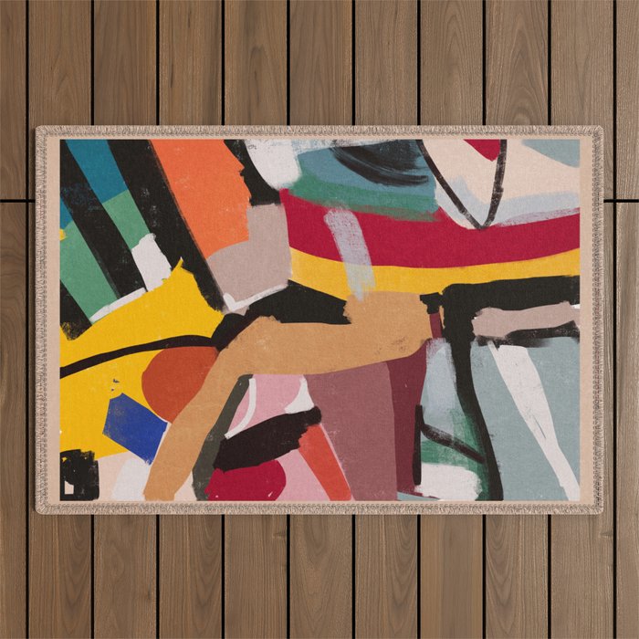 Modern Abstract Art 60 Outdoor Rug Gallery Image 1