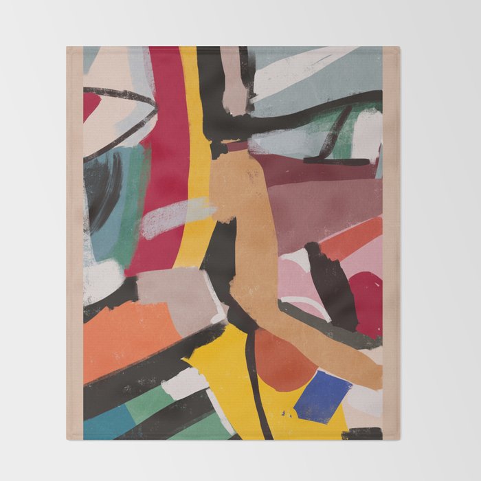 Modern Abstract Art 60 Throw Blanket Gallery Image 2