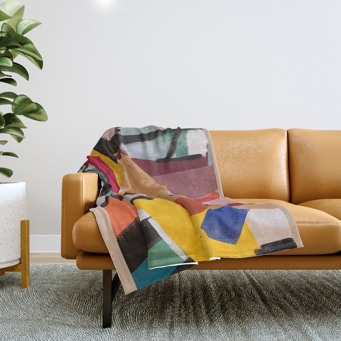 Modern Abstract Art 60 Throw Blanket Gallery Image 1