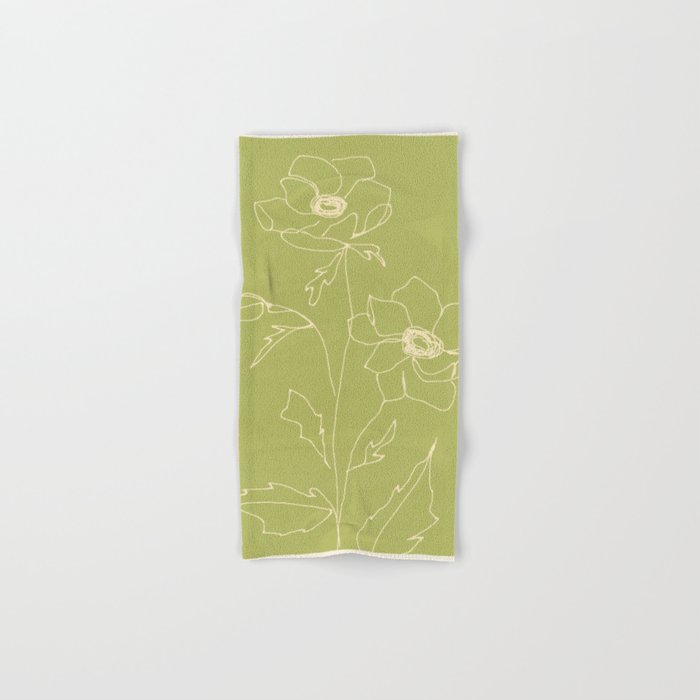 Line Drawing Flowers 2 Bath Towel Gallery Image 1