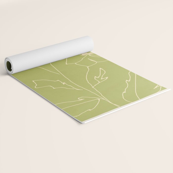 Line Drawing Flowers 2 Yoga Mat Gallery Image 2