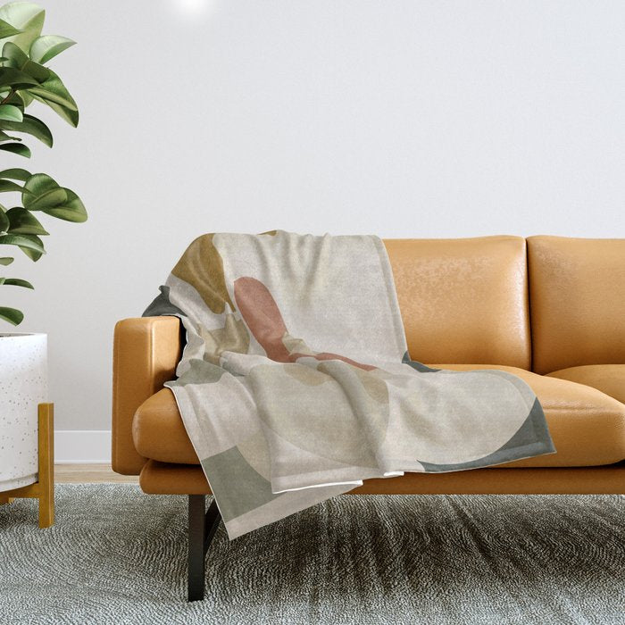mid modern earth tones 3 Throw Blanket Gallery Image 1