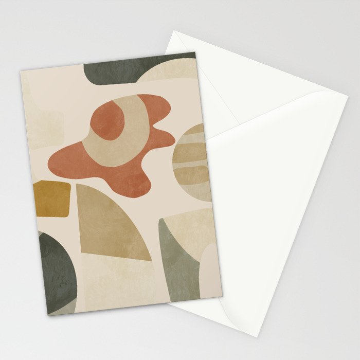 mid modern earth tones 3 Stationery Card Gallery Image 2