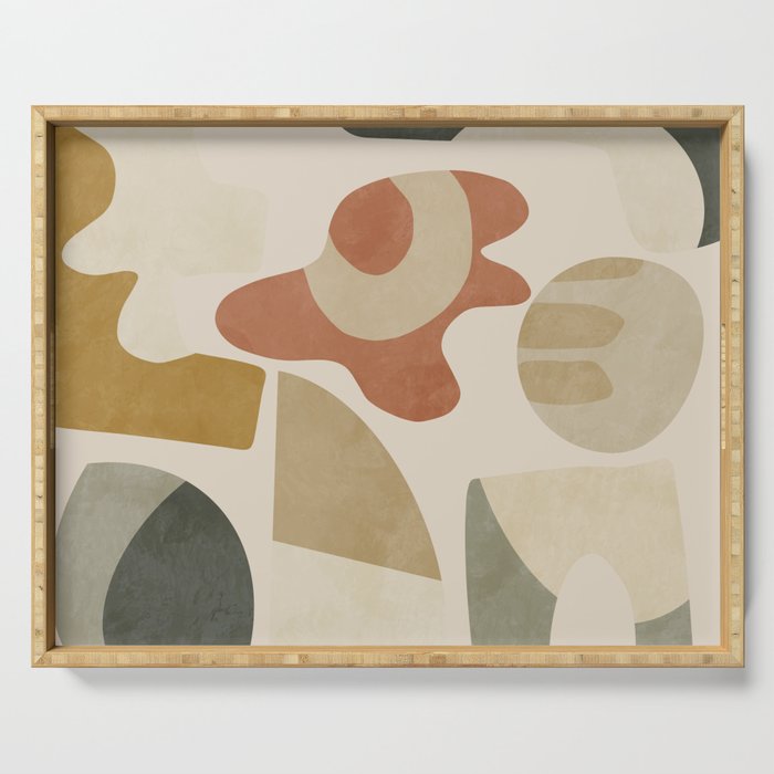 mid modern earth tones 3 Serving Tray Gallery Image 1