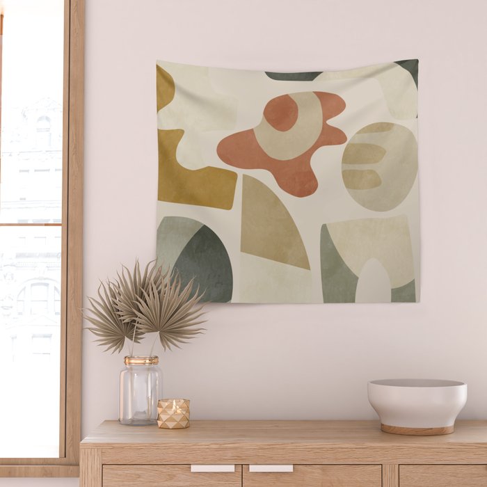 mid modern earth tones 3 Wall Tapestry Gallery Image 2