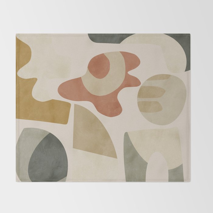 mid modern earth tones 3 Throw Blanket Gallery Image 2