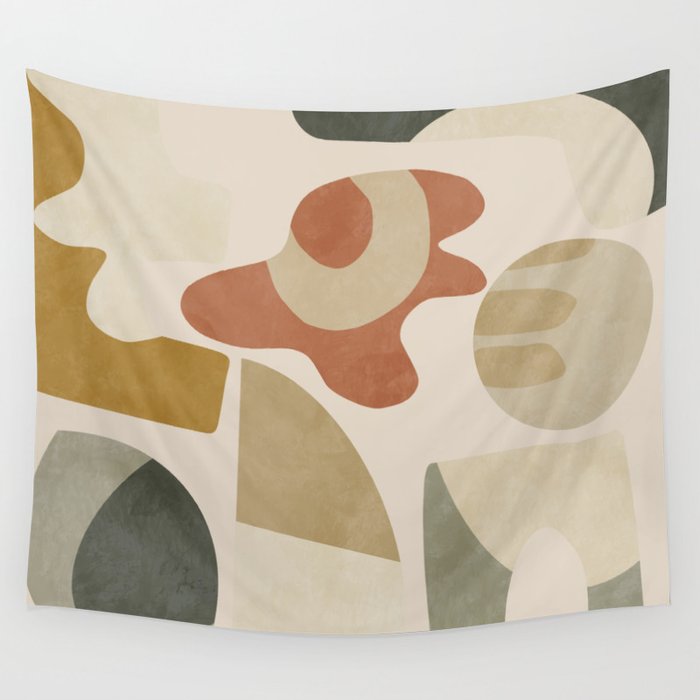 mid modern earth tones 3 Wall Tapestry Gallery Image 4