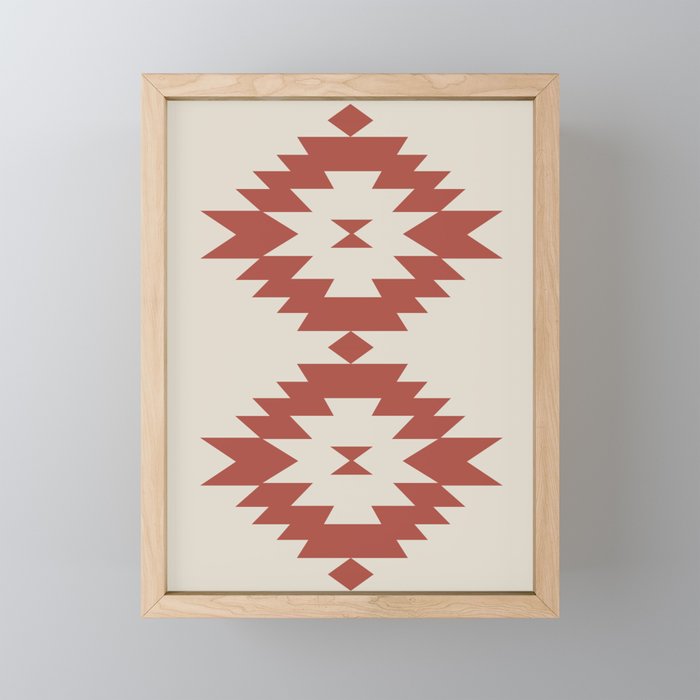 Southwestern Minimalism - Red Neutral Beige Mini Art Print Gallery Image 1