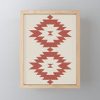 Southwestern Minimalism - Red Neutral Beige Mini Art Print Gallery Image 1