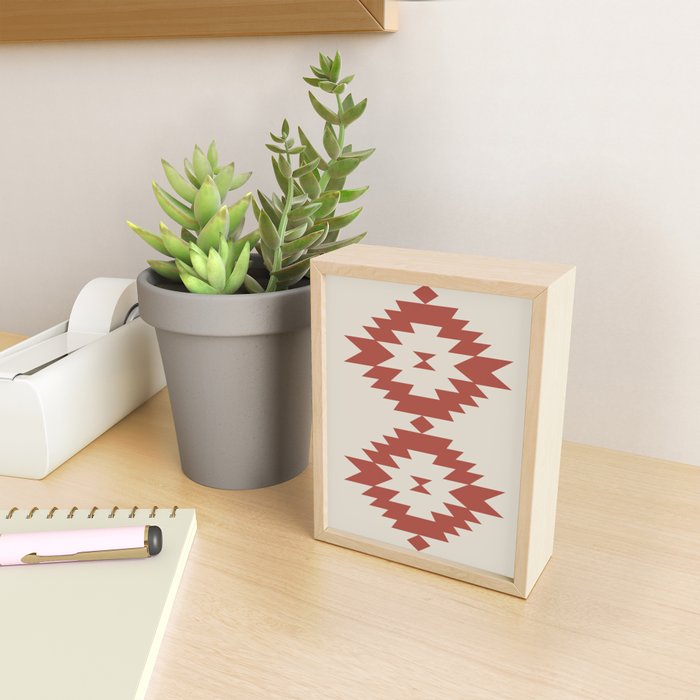 Southwestern Minimalism - Red Neutral Beige Mini Art Print Gallery Image 2