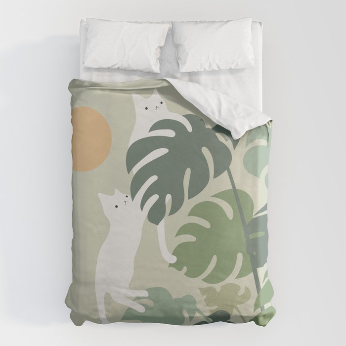 Cat and Plant 42 Duvet Cover Gallery Image 6