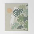 Cat and Plant 42 Throw Blanket Gallery Image 2