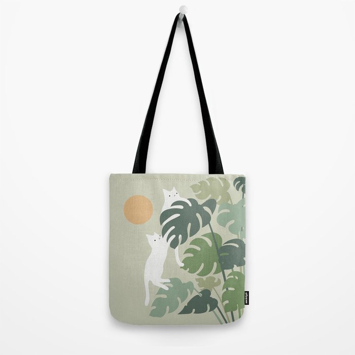 Cat and Plant 42 Tote Bag Gallery Image 2