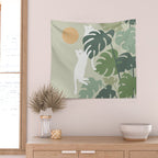 Cat and Plant 42 Wall Tapestry Gallery Image 2