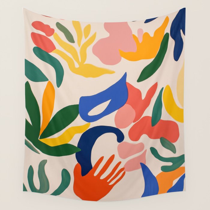 Matisse Style Abstract Cut Outs Illustrations Wall Tapestry Gallery Image 4