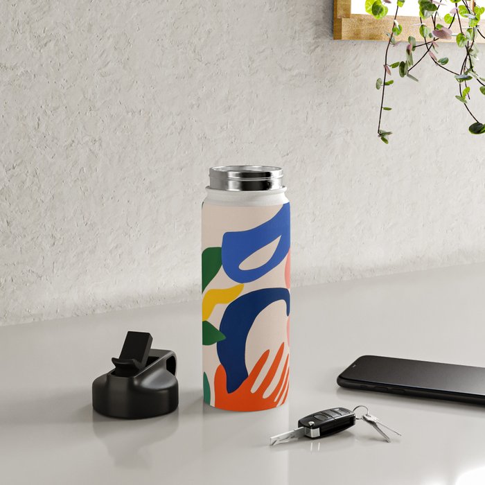 Matisse Style Abstract Cut Outs Illustrations Water Bottle Gallery Image 4