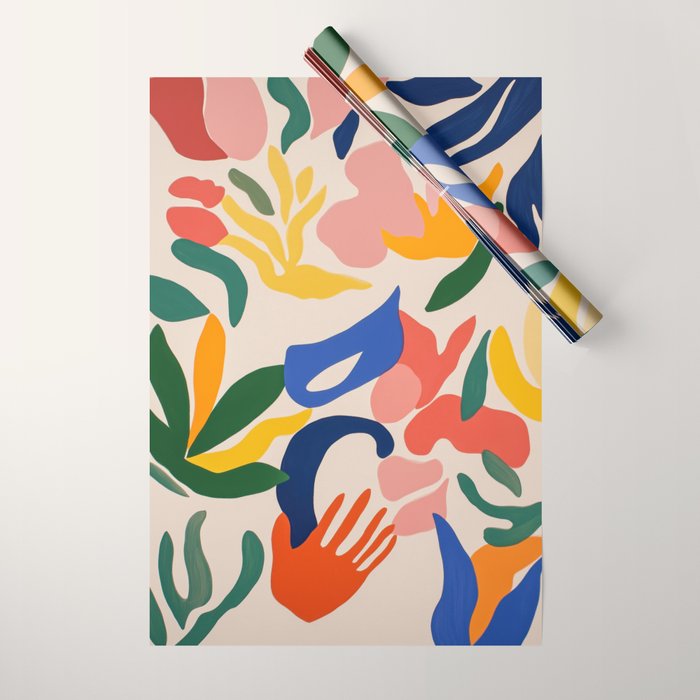 Matisse Style Abstract Cut Outs Illustrations Wrapping Paper Gallery Image 1