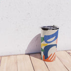 Matisse Style Abstract Cut Outs Illustrations Travel Mug Gallery Image 4