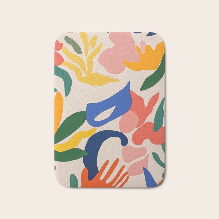 Matisse Style Abstract Cut Outs Illustrations Bath Mat Gallery Image 1