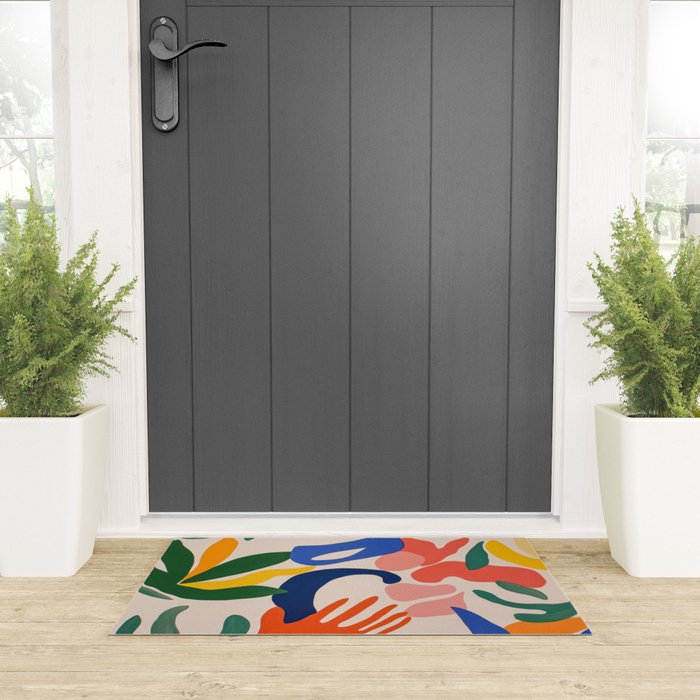 Matisse Style Abstract Cut Outs Illustrations Welcome Mat Gallery Image 3