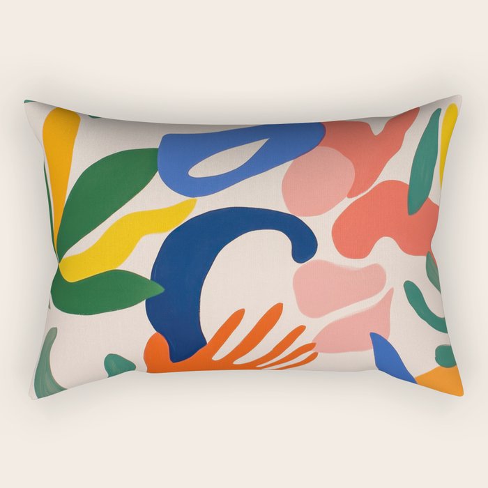 Matisse Style Abstract Cut Outs Illustrations Rectangular Pillow Gallery Image 1