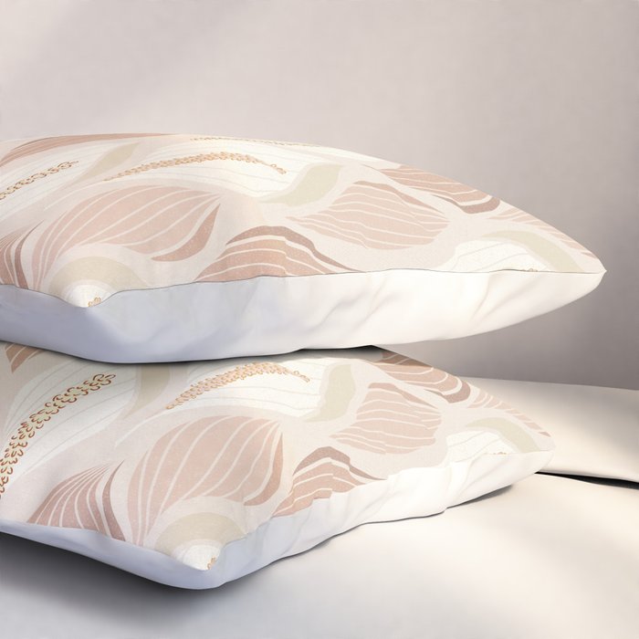 Minimalistic flow Peace lily soft peach Pillow Sham Gallery Image 3