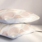 Minimalistic flow Peace lily soft peach Pillow Sham Gallery Image 3