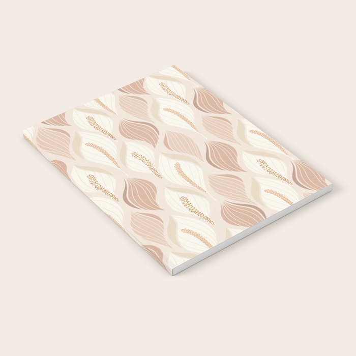 Minimalistic flow Peace lily soft peach Notebook