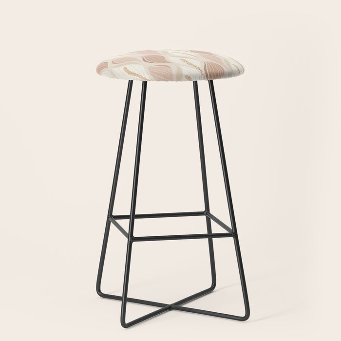 Minimalistic flow Peace lily soft peach Stool Gallery Image 1