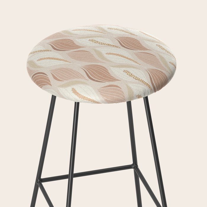 Minimalistic flow Peace lily soft peach Stool Gallery Image 2