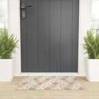 Minimalistic flow Peace lily soft peach Welcome Mat Gallery Image 3