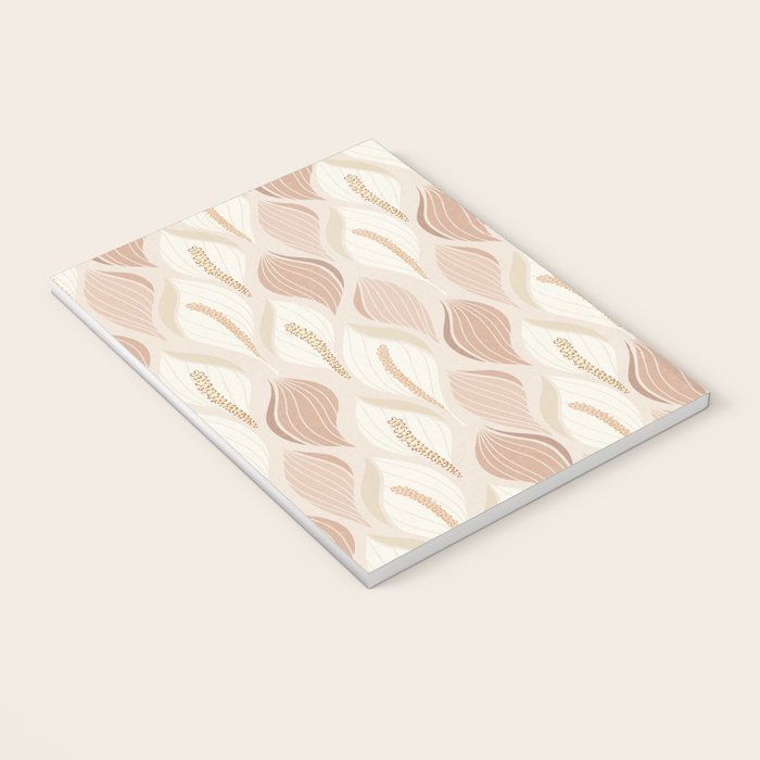 Minimalistic flow Peace lily soft peach Notebook Gallery Image 3