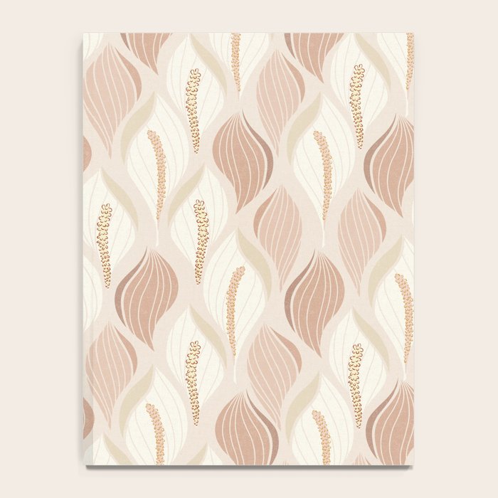 Minimalistic flow Peace lily soft peach Notebook Gallery Image 4