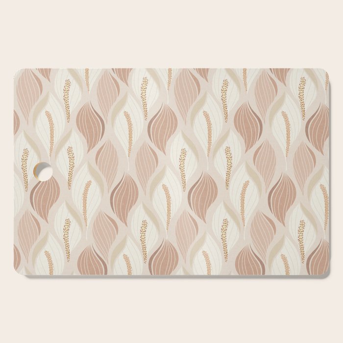 Minimalistic flow Peace lily soft peach Cutting Board Gallery Image 1