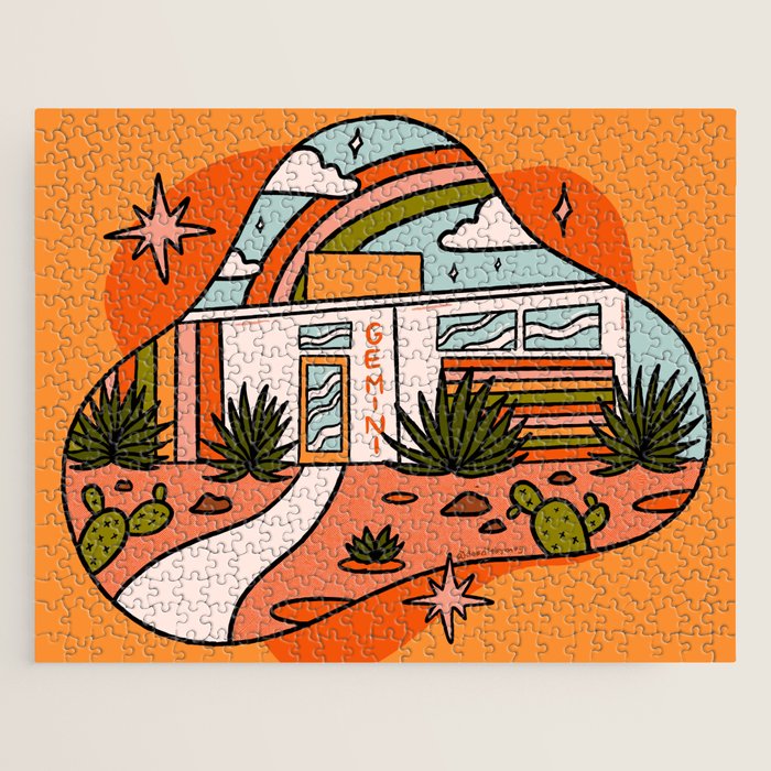 Gemini Mid Century House Jigsaw Puzzle Gallery Image 1