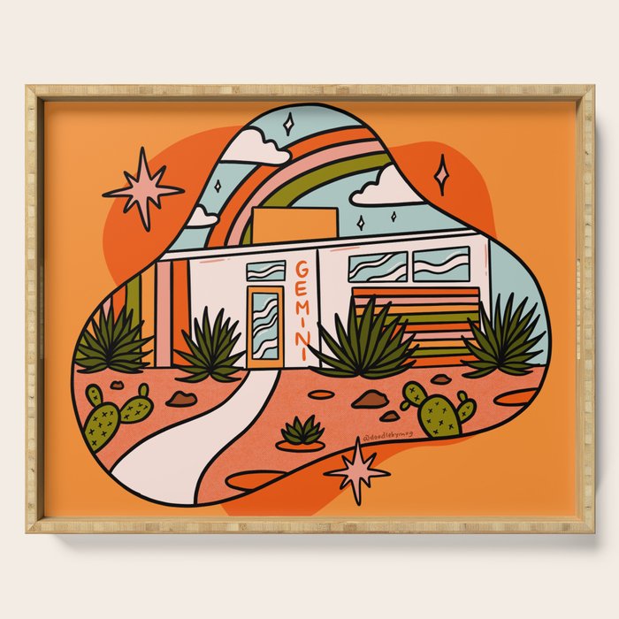 Gemini Mid Century House Serving Tray Gallery Image 1