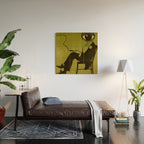 Green Eye Suit Man - Le Temoin Wood Wall Art Gallery Image 2