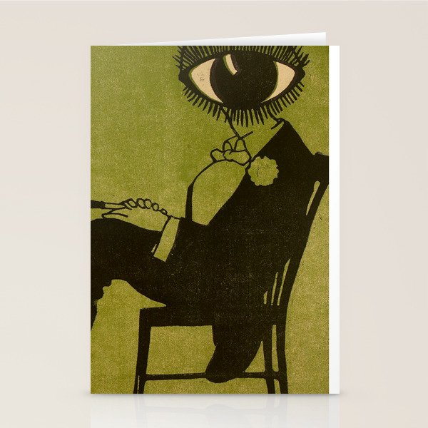 Green Eye Suit Man - Le Temoin Stationery Card Gallery Image 1