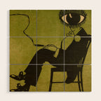 Green Eye Suit Man - Le Temoin Wood Wall Art Gallery Image 1