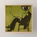 Green Eye Suit Man - Le Temoin Mini Art Print Gallery Image 1