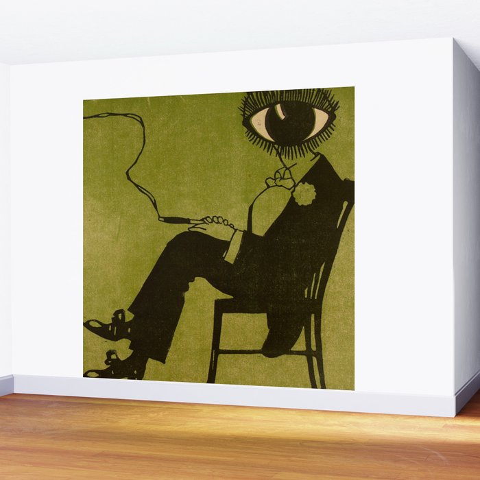 Green Eye Suit Man - Le Temoin Wall Mural Gallery Image 2