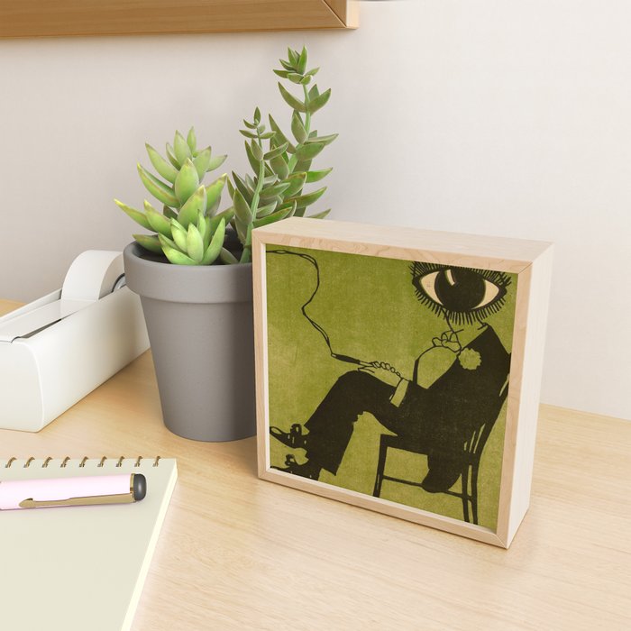 Green Eye Suit Man - Le Temoin Mini Art Print Gallery Image 2