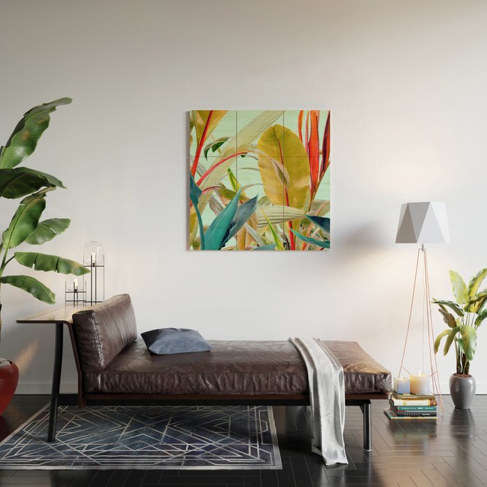 Tropical Jungle Wood Wall Art Gallery Image 2